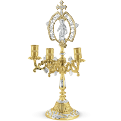 THREE BRANCHED CANDLESTICK (Cross)