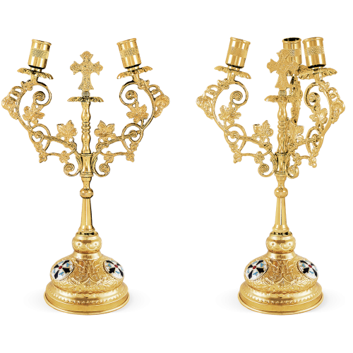 ALTAR CANDLESTICK SET (Vine)