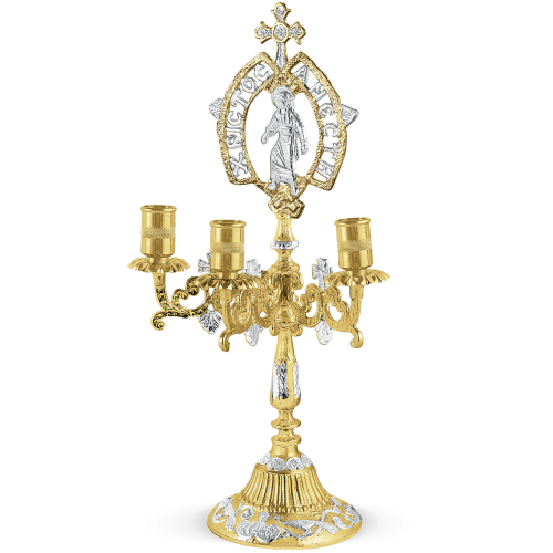 THREE BRANCHED CANDLESTICK (Cross)